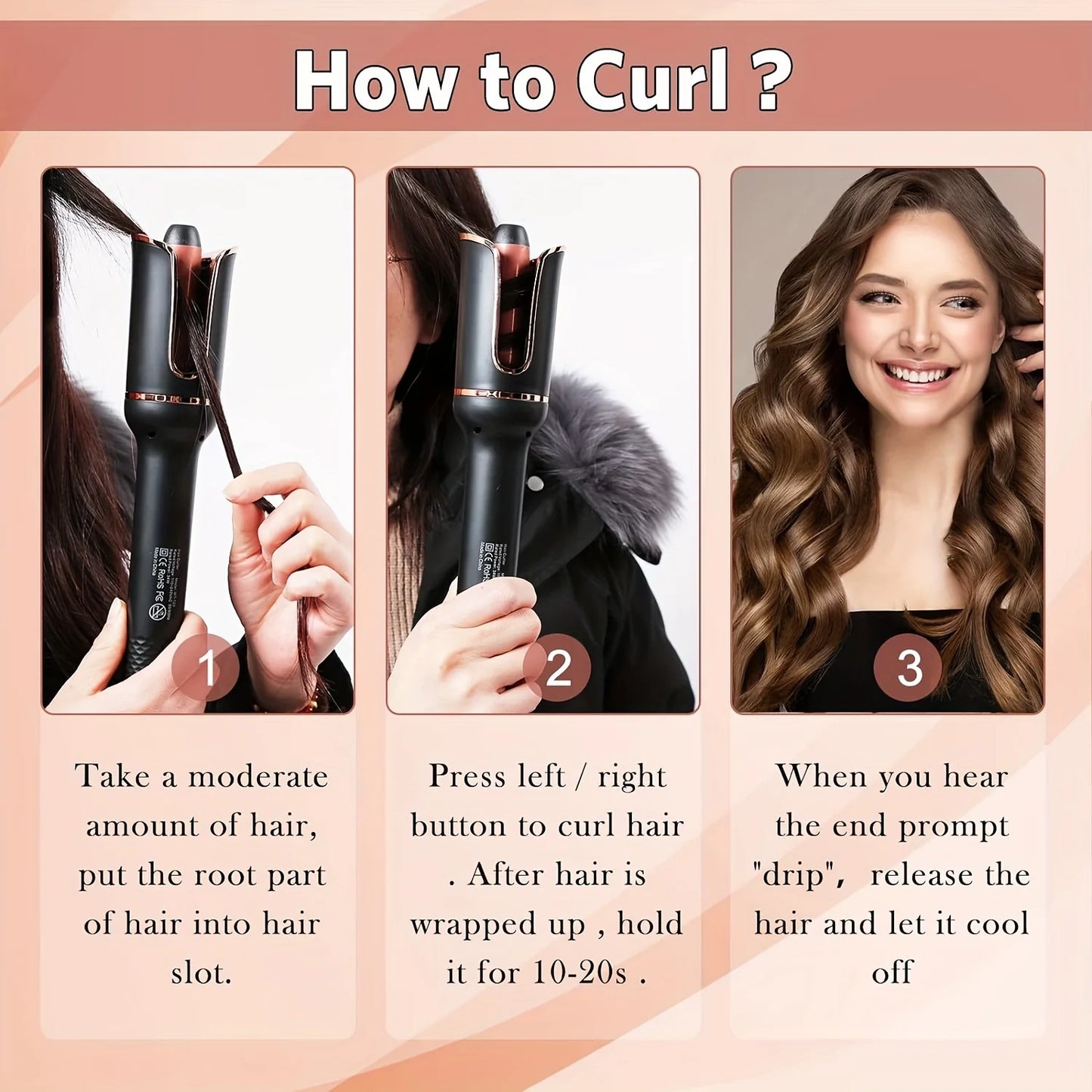 SpinNGlow Automatic Hair Curler